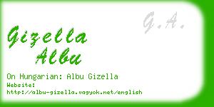 gizella albu business card